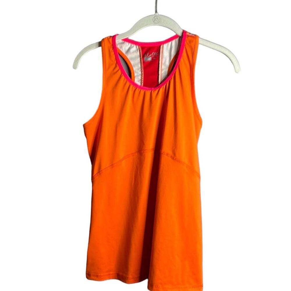 C&C Orange Stretchy Racerback Workout Tank Small